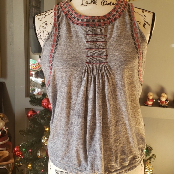 Lucky Brand color Gray Top S - Picture 1 of 8